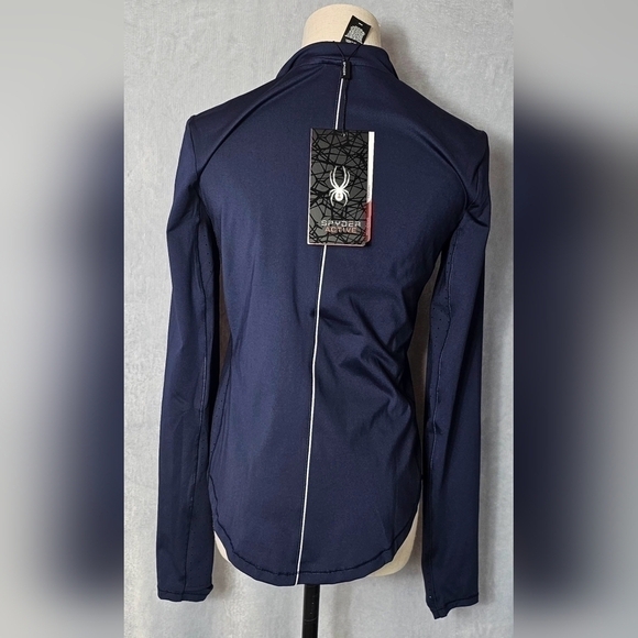 🆕Spyder Active Womens Full Zip Navy Track Jacket NWT $88 Size Small - Picture 4 of 14